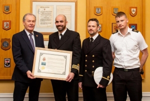 Council Marks Naval Affiliation at Special Ceremony