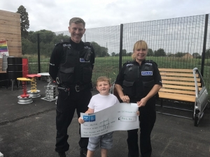 Officers raise hundreds to help local youngster