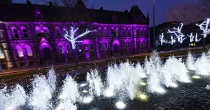 Town centre landmarks lit up to mark Holocaust Memorial Day 2025