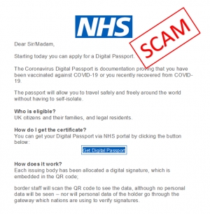 Alert - Vaccine Passport Scams