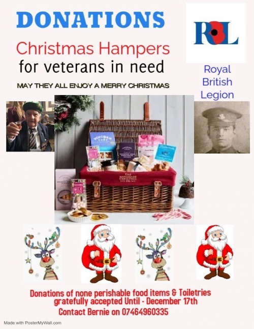 Donations sought in veterans Christmas hamper appeal