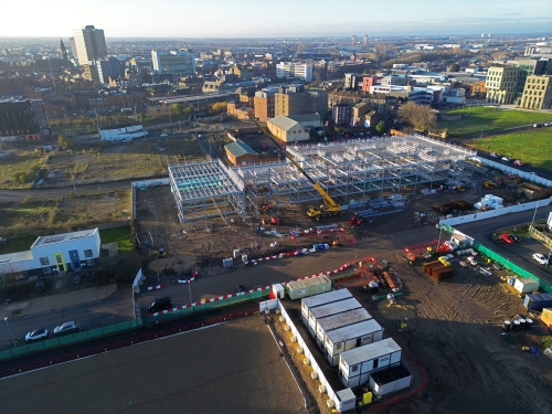 Drone images show new secondary school taking shape