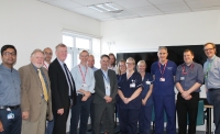 Professor Sir Liam Donaldson with the cardiothoracic team at The James Cook University Hospital