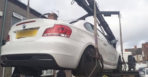Crusher awaits latest batch of seized cars